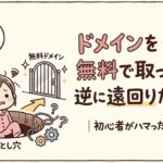 ドメインを無料で取得したら設定で迷い遠回りになった初心者の体験談アイキャッチ画像